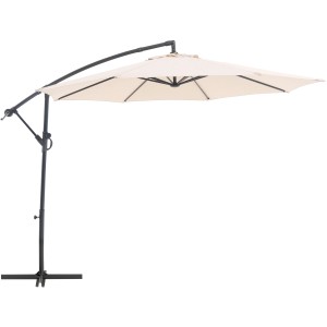 Viseči senčnik Alvarado Ø 300 cm bež z ročnim mehanizmom