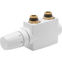 Dvojni ventil Quattro 21 mm (G 1/2) x 24,1 mm (G 3/4) beli