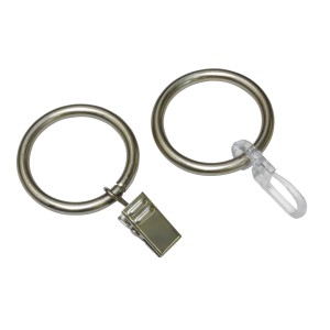 Gardinia Zavesni obroči Europa satenasto srebrni