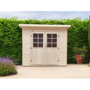 Lesena vrtna hiška Taro A Natur 235 cm x 240 cm s podom iz masivnega lesa