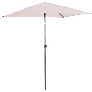 Senčnik 140 cm x 210 cm bež z mehanizmom za dvigovanje