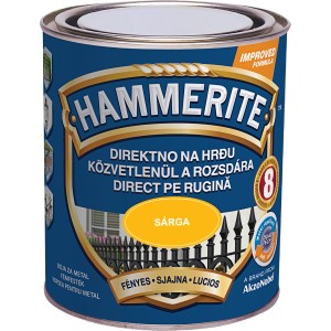 Hammerite Sijajni lak za kovino Smooth rumena 750 ml