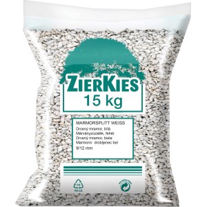 Drobljenec marmorja Carrara bel 9 mm - 12 mm 15 kg