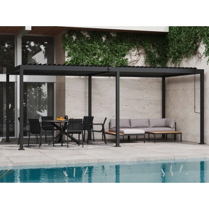 Pergola Carinda aluminij antracit 239 cm x 584 cm x 296 cm