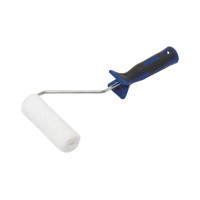 LUX-TOOLS Valjček za debeloslojne lazure mehki 2K-ročaj črno-moder 12 cm