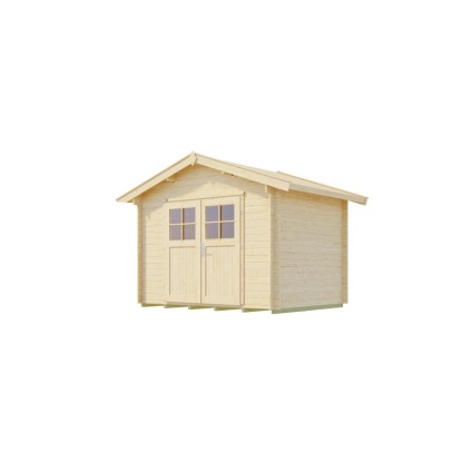 Weka Lesena vrtna hiška Premium28 DT naravna 300 cm x 200 cm