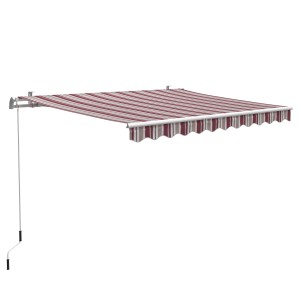 Markiza s pregibnimi rokami Aventura 300 cm x 200 cm Bordo črtasta