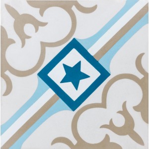 Dekorativna ploščica Frankreich Yvoire modra 20 cm x 20 cm