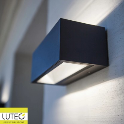 Lutec LED zunanja stenska svetilka Gemini antracitna