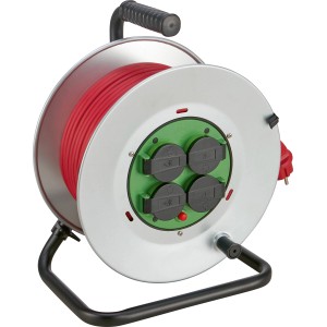 Kabelski boben 4 vtičnice 40 m H05RR-F3G1.6 zunanji