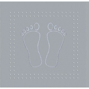 Kleine Wolke Podloga za tuš Foot 55 cm x 55 cm siva