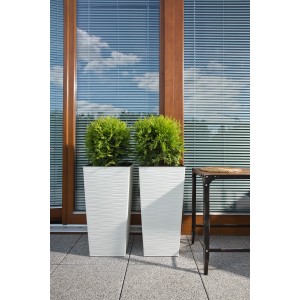 Cvetlični lonec Finezja Dluto 30 cm x 30 cm x 57 cm bel