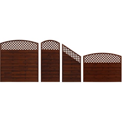 Ograjni element z zaščito pred pogledi Bordeaux Rjav 180/195 cm x 90 cm FSC®