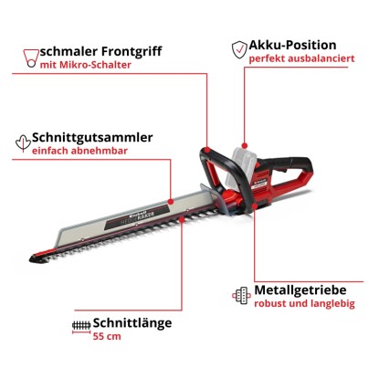 Einhell Power X-Change Akumulatorske škarje za živo mejo Arcurra 18/55