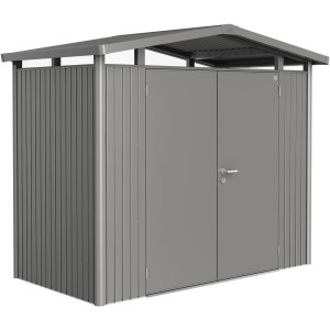 Biohort Vrtna lopa Panorama dvojna vrata vel. P1 257x137 cm krem. siva-kovinska