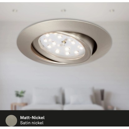 Briloner LED vgradna svetilka mat nikelj