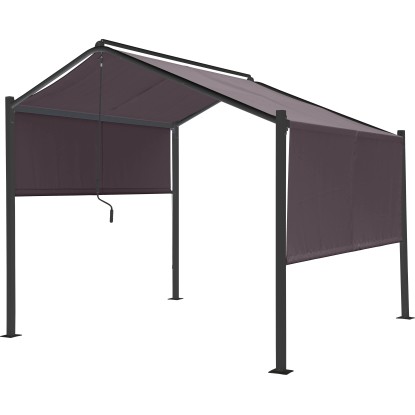 Jekleni paviljon Bacliff s stranskimi zavesami 3 m x 3 m x 2,8 m antracit
