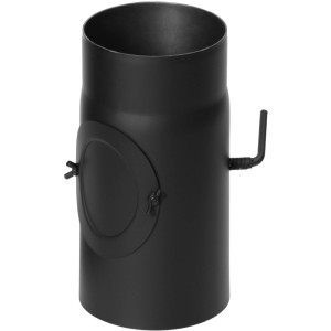 Asada Dimna cev s čistilno odprtino in zapiralom 250 mm Ø 120 mm črna