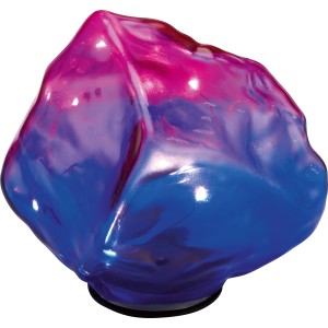 Solarni okrasni kamen kristal LED modro-rožnat 13,5 cm x 14,5 cm x 12 cm