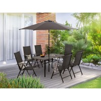Sedežna garnitura Townsville 8-delna aluminij antracit
