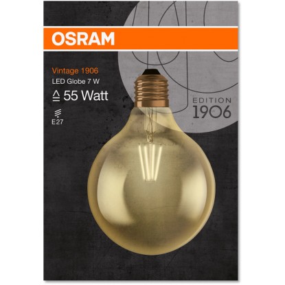 Osram LED-sijalka z nitko Globeform 1.906 E27/7 W (725 lm) Topla bela svetloba
