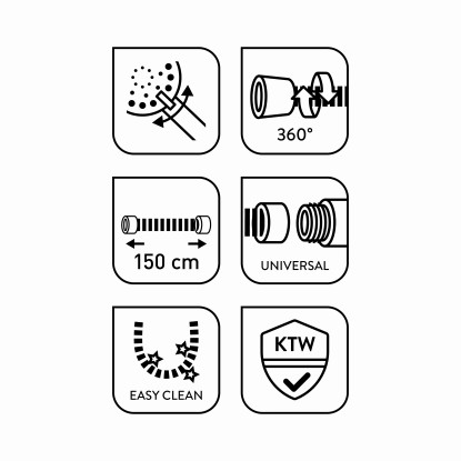 baliv Garnitura za ročno prho DBS-50.150 Črna mat