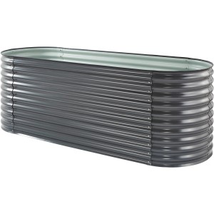 Floraworld Visoka greda valovitka 240 cm x 80 cm x 82 cm antracit