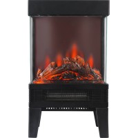 Električni kamin Booley Glow 163780 s panoramskim oknom 2.000 W črn