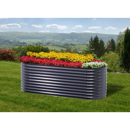 Floraworld Visoka greda valovitka 240 cm x 80 cm x 82 cm antracit