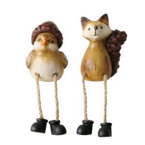 Boltze Figura z bingljajočimi nogami Scotty 2 vrsti rjava