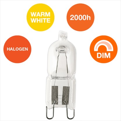 Osram Halogenska žarnica Pin G9/33 W (460 lm) Topla bela Pakiranje po 2 kosa