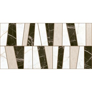 Eco Cerram Stenska ploščica Marmi Ivory dekor mat 30 cm x 60 cm rektificirana