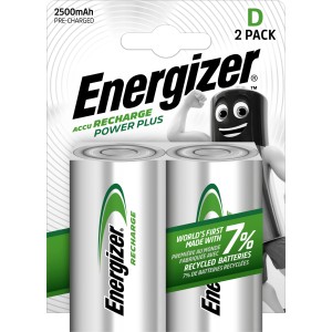 Energizer Akumulatorska baterija Power Plus D Mono 2 kosa