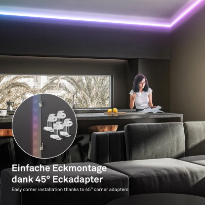 Briloner Pimp your Stripe Začetni komplet pametnega LED-traka Smart RGB/W 2 m