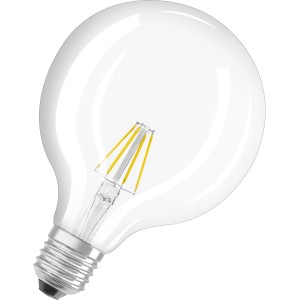 Osram LED-sijalka z nitko okrogle oblike E27/6 W (806 lm) topla bela
