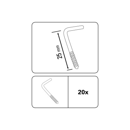 Nosilec za vitražne palice pocinkani mat srebrni 2,5 cm