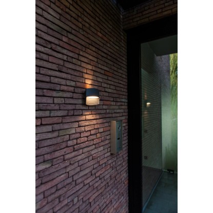 Lutec LED zunanja stenska svetilka Lotus antracitna