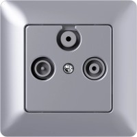 Elektromaterial Vtičnica antenska Mikro aluminijasto srebrna