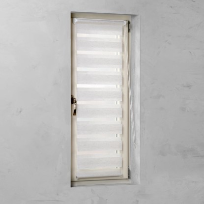 Cocoon Easy Fix dvojna dnevna rolo zavesa lan 45 cm x 150 cm