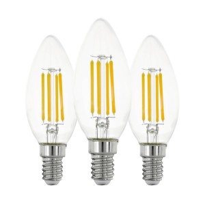 Eglo E14 LED-sijalka C35 7 W 2700 K 806 lm 9,8 cm x Ø 3,5 cm 3-delni komplet