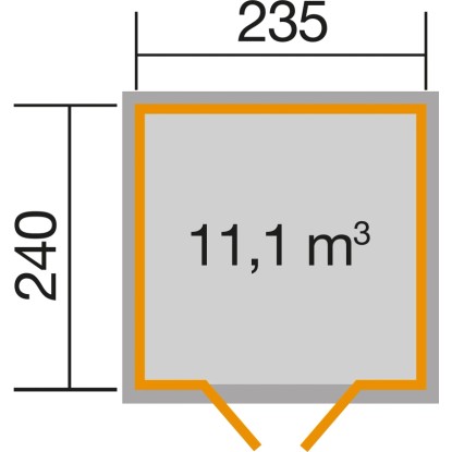 Weka Lesena vrtna hiška 219 A Š x G: 235 cm x 240 cm