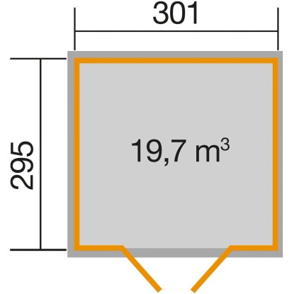 Weka Lesena vrtna hiška 218 Vel. 4 wekaLine Švedska rdeča 8,9 m²