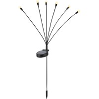 Solarna vbodna svetilka kresničke 67 cm LED topla bela