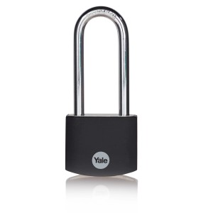 Yale Cilindrična obešanka 38 mm podalj. lok 56 mm 1 kos 3 ključi alu barva črna