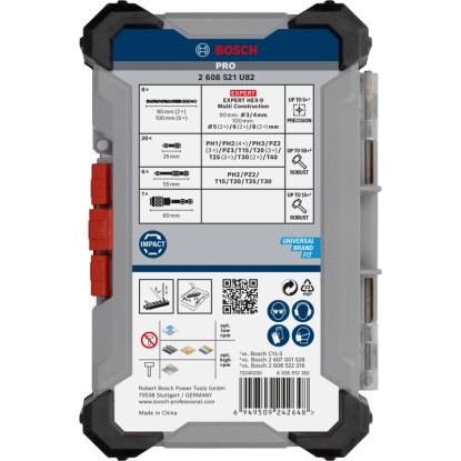 Bosch Komplet vijačnih nastavkov in več svedrov Pro Impact Mešani 35-delni