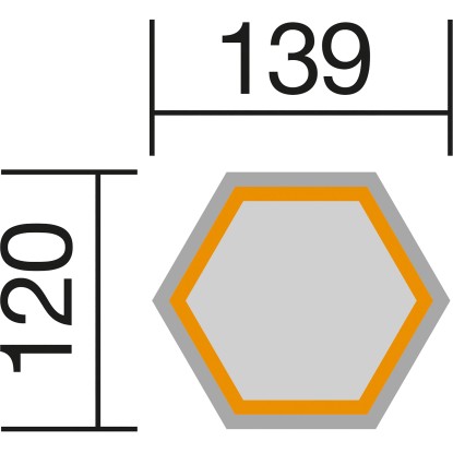 Weka Montažna visoka greda 669 6-kotna 143 x 120 x 68,5 cm Siva