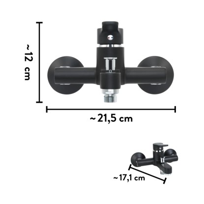 baliv Armatura za kad WA-5760 črna mat