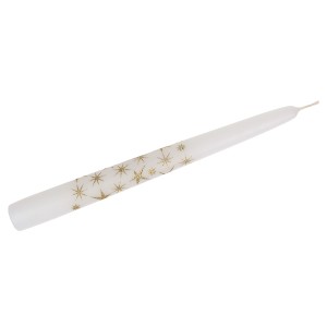 Steinhart Visoka sveča Glitzersterne 24 x 2,4 cm bela