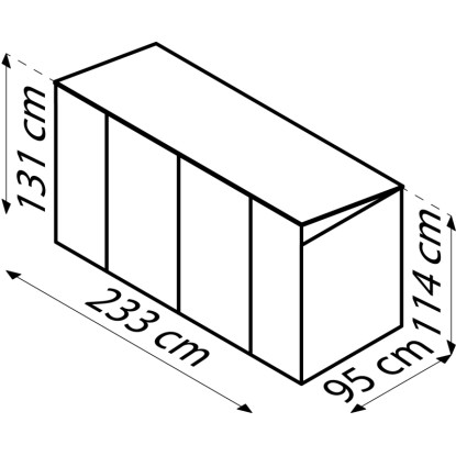 Zaboj za smetnjake 7x3 za 3 x 240-l smetnjak antracit