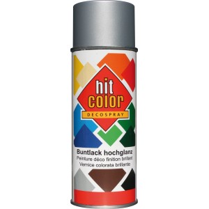 Hitcolor Barvni sprej v barvi belega aluminija visoko sijajni 400 ml